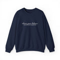 The Choose Your Balance Embroidered Crewneck — Navy with White Embroidery