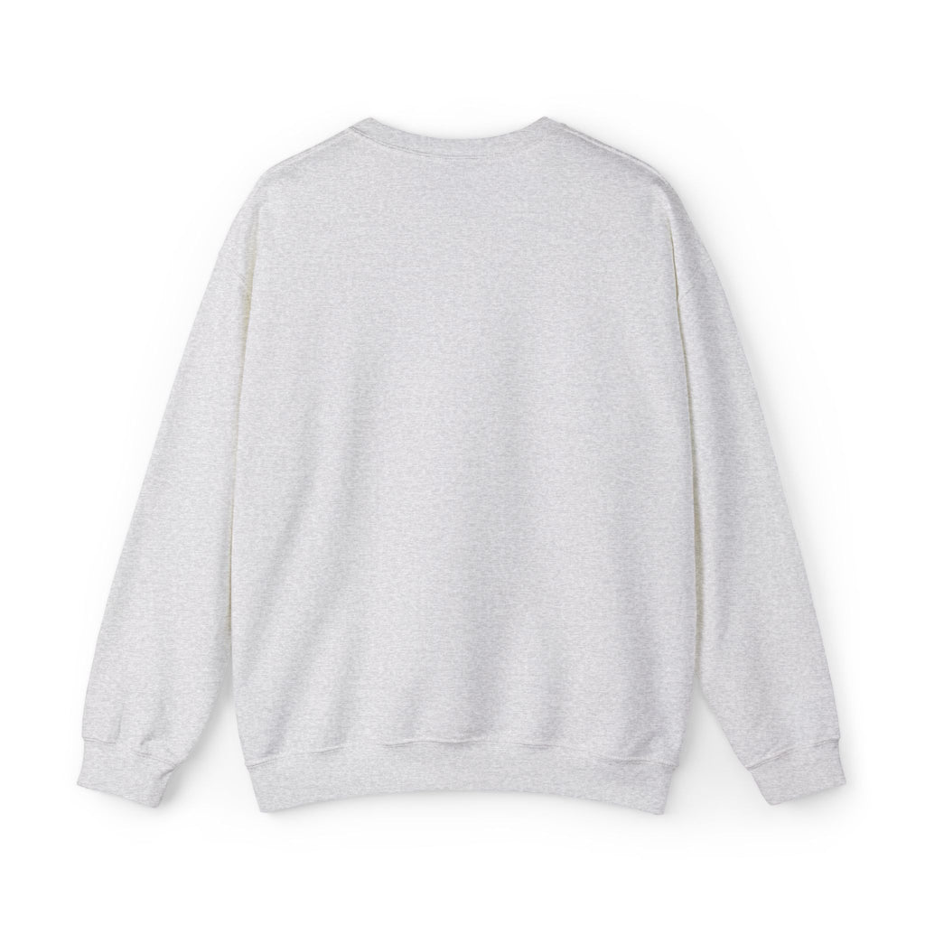 The Health Is Wealth Embroidered Crewneck — Ash with Navy Embroidery