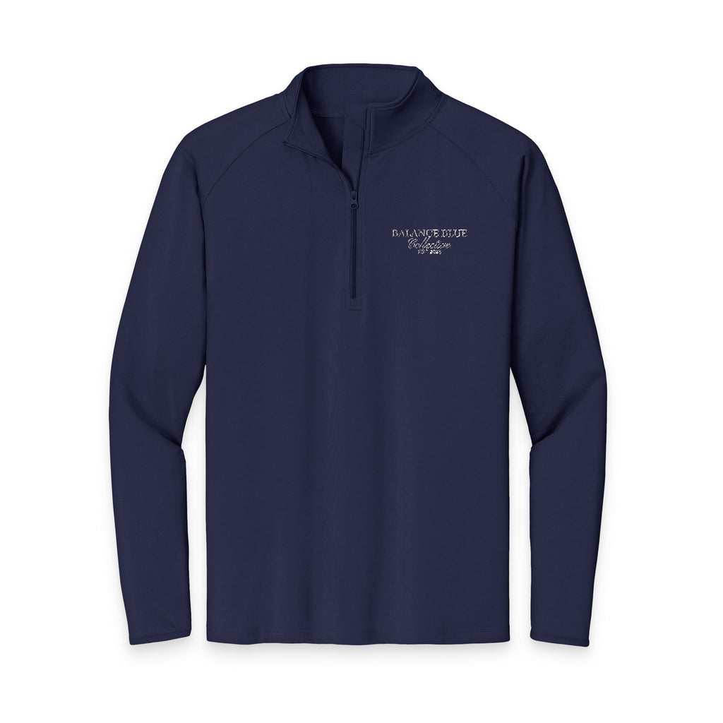 Embroidered Men's Quarter-Zip Performance Pullover — Sport-Wick Stretch