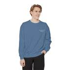 The Blue Jean Collective Crewneck — Blue Jean with White Embroidery