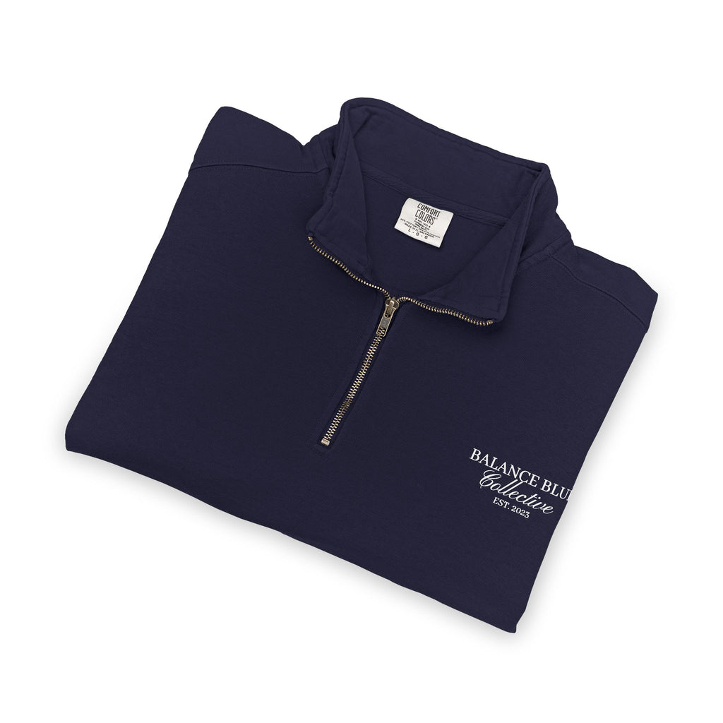 Quarter-Zip Sweatshirt — Minimal 'Always & More' Chest Logo Pullover