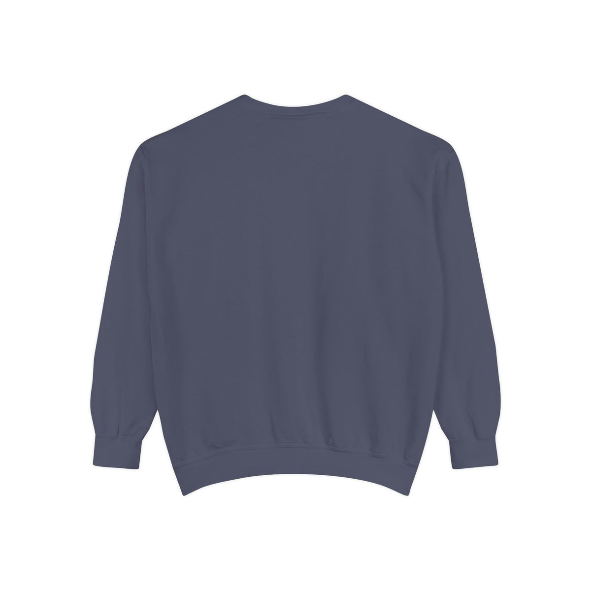 The Denim Tide Crewneck — Denim with White Embroidery